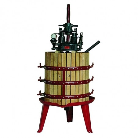 Torchio idraulico gabbia legno bacino smaltato Tl45