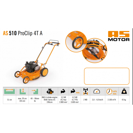 TOSAERBA MULCHING AS MOTOR AS510 PRO CLIP 4T A