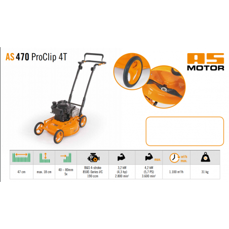 TOSAERBA MULCHING AS MOTOR AS 470 PROCLIP 4T