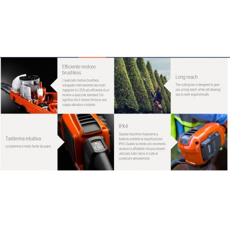 TAGLIASIEPI AD ASTA E BATTERIA HISQVARNA 520iHT4